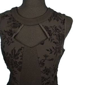 BCBGeneration Black Dress with Velvety Detail